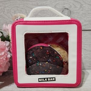 Bath & Body Works Milk Bar Cookie Cosmetic Bag + 2 Cookie Coin Purses